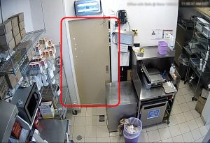 restaurant security cameras office door